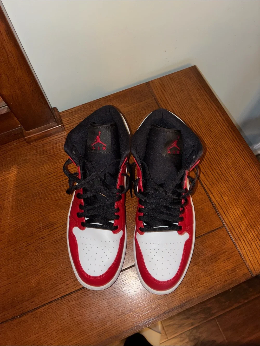 Jordan Men's Red, White and Black High-Top Sneakers